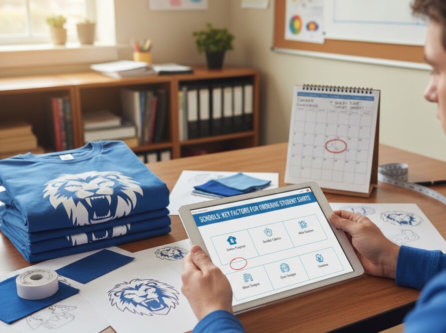 what schools should look for when ordering t shirts